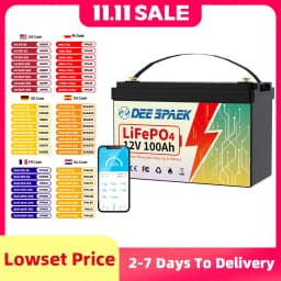 LiFePO4 Battery Pack 12V 100Ah BMS Bluetooth For RV Home Energy EV Solar Rechargeable Lithium Iron Phosphate Batteries GB Stock
