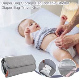 Small Diaper Pouch Foldable Portable Nursery Storage Bag Maternity Travel Pouch Portable Stroller Nursery Organizer For Bottles