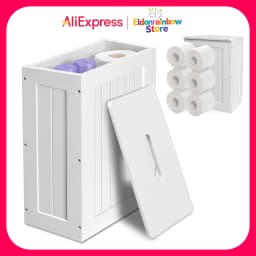 White Compact Shaker Wooden Bathroom Storage Unit, Undersink Toilet Roll Paper Cabinet, Weatherproof Engineered Wood Multi-Purpose Cleaning Tidy Box 14×27×35cm