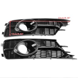 Artudatech Pair Front Bumper Lower Light Cover Grille Fit for AUDI A6 C7 2016-2018 W/ACC Hole