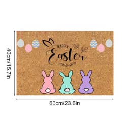 Easter Bunny Non-Slip Door Mat Living Room Front Door Entrance Doormat Bedroom Bedside Foot Mat Bath Balcony Hallway Rug