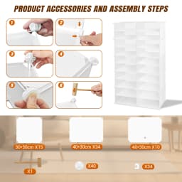 Shoe Storage Cabinet, 6/8/10-Layer Modular Plastic Shoe Rack, Cube Shoe Organizer, Dustproof and Waterproof, 40 Pairs of Shoes