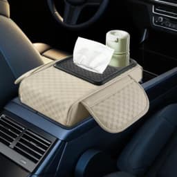 Car Armrest Box Heightening Pad Multifunctional Armrest Box Organizer Tissue Box Center Console Storage Supplies 35X19X7CM