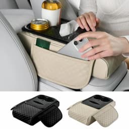 Car Armrest Box Heightening Pad Multifunctional Armrest Box Organizer Tissue Box Center Console Storage Supplies 35X19X7CM