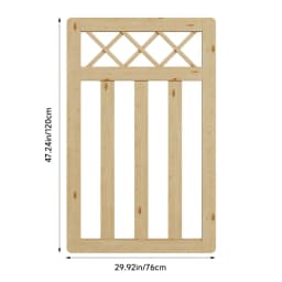 Outdoor Cross Top Wooden Garden Gate Pedestrian Fence Yard Door