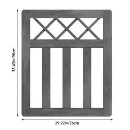Outdoor Cross Top Wooden Garden Gate Pedestrian Fence Yard Door