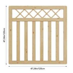 Outdoor Cross Top Wooden Garden Gate Pedestrian Fence Yard Door
