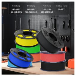 JAYO High Speed Matte PETG Multiple Colors Mixed 10Rolls Non-toxic Bubble Free Smooth Suitable Filament 175mm for 3D Printing