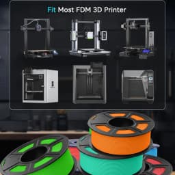 JAYO High Speed Matte PETG Multiple Colors Mixed 10Rolls Non-toxic Bubble Free Smooth Suitable Filament 175mm for 3D Printing