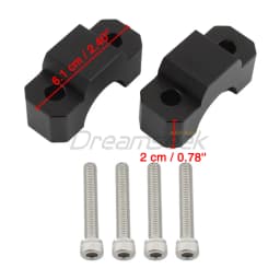 Black Handlebar Riser Clamp for Honda CRF1100L Africa Twin Adventure Sports 2020+ Motorcycle Handle Bar Extend Mount Adapter CNC