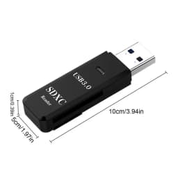 High Speed USB 3.0 Micros SDTF Card Reader Adapter Data Transmission up to 5Gbps Compatibility Multiple for PC Laptop Tablet