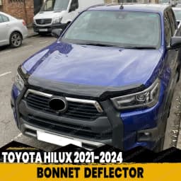 Dark Black Bonnet Deflector For TOYOTA HILUX 2021 2022 2023 2024 2025 Front Bug Shield Hood Deflector Double Cab No Drilling
