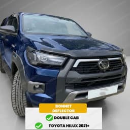 Dark Black Bonnet Deflector For TOYOTA HILUX 2021 2022 2023 2024 2025 Front Bug Shield Hood Deflector Double Cab No Drilling