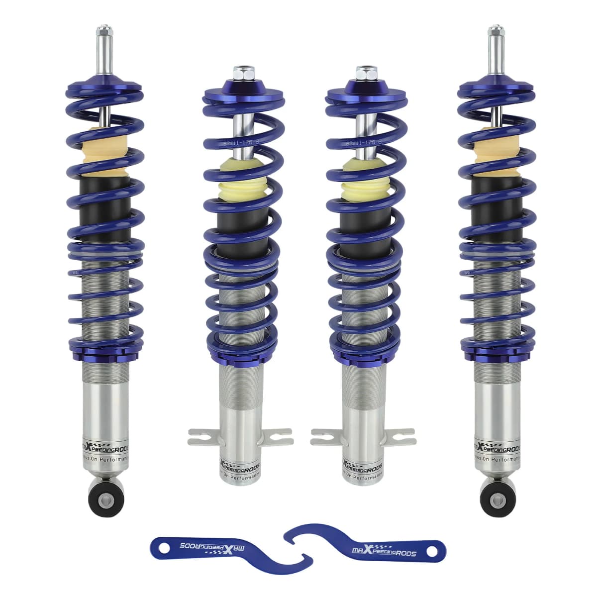 maXpeedingrods Coilovers for VW Jetta 1980-1984, for VW Rabbit/Golf MK1 1975-1984 Spring Shock Absorber Lowering Kit Blue