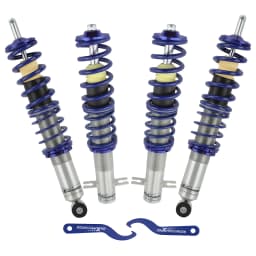 maXpeedingrods Coilovers for VW Jetta 1980-1984, for VW Rabbit/Golf MK1 1975-1984 Spring Shock Absorber Lowering Kit Blue