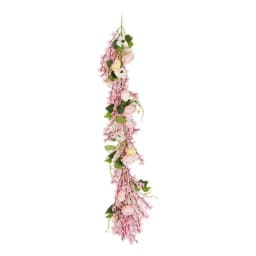 Flower String Lights Artificial Floral Garland String Light Up Flower Vines 3.28ft Battery Operated Floral Vines Decoration for