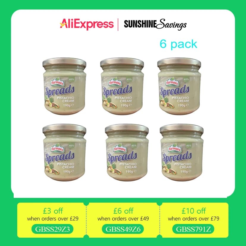 Farmers selection-Pistachio Cream Suitable for Vegetarians-190g(pack of 6)