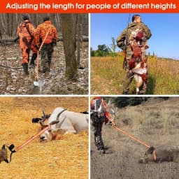 Nylon Reflective Deer Drag Harness Strap Adjustable Hunting Deer Belt With Handle Carabiner Shoulder Pad Multipurpose 