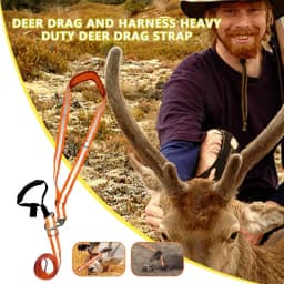 Nylon Reflective Deer Drag Harness Strap Adjustable Hunting Deer Belt With Handle Carabiner Shoulder Pad Multipurpose 