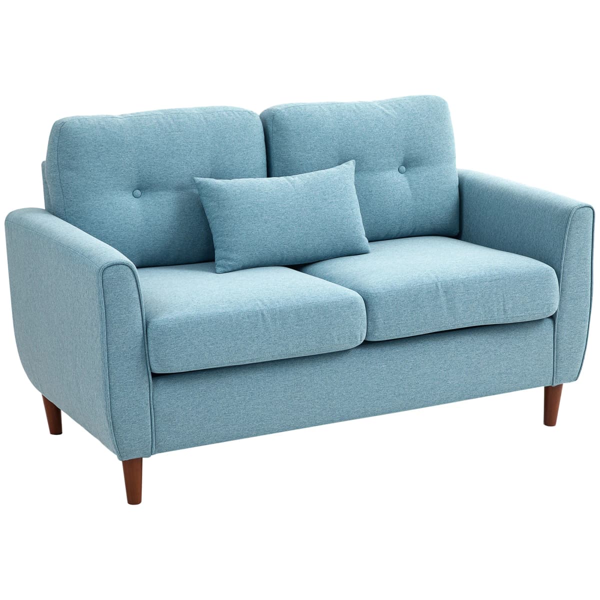 HOMCOM Chic Loveseat with Armrest Spring Padding for Home Office