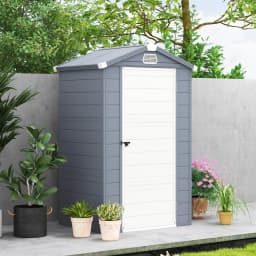 4 X 3ft Garden Shed Tool Storage House with Lockable Door, Gray