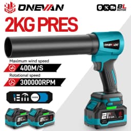 ONEVAN 4000W Brushless Electric Turbo Blower Jet Fan 400M/S 300000RPM Handheld Leaf Dust Blowing Tool For Makita 18V Battery Pin