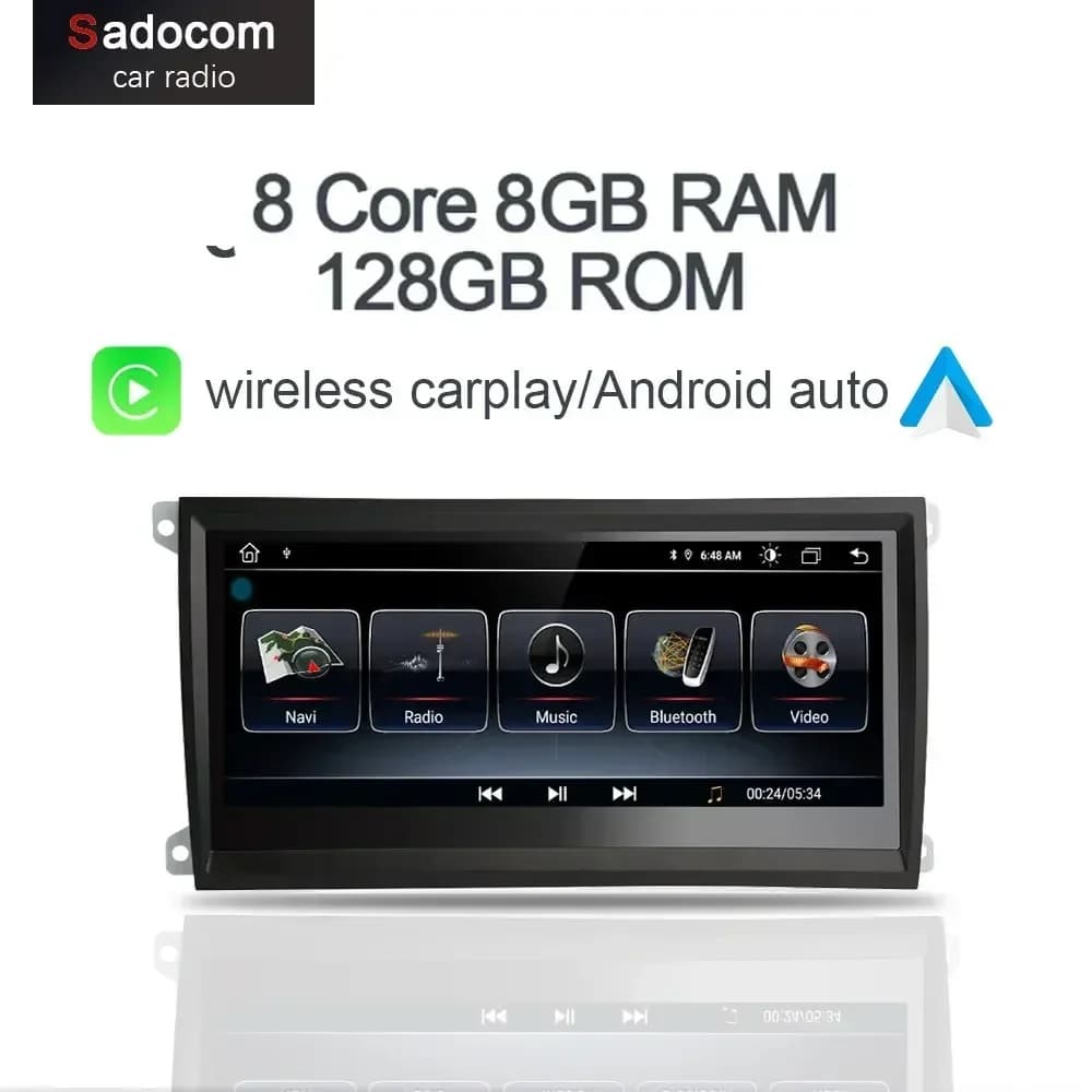 IPS DSP carplay 8.8" Android 14.0 Car DVD player 128GB ROM 8GB RAM Bluetooth GDS autoradio wifi For Porsche Cayenne 2003-2010