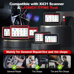 Launch TPMS Sensor Set of 4 RF Dual Frequency (315MHz + 433MHz) Press-in OE-Level Universal Programmable by LAUNCH TPMS Tools
