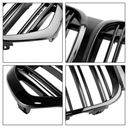 Artudatech Gloss Black Front Kidney Grille Grill Fit for BMW X1 F48 F49 2019-2021 Dual Slat