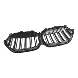 Artudatech Gloss Black Front Kidney Grille Grill Fit for BMW X1 F48 F49 2019-2021 Dual Slat
