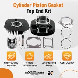 Cylinder Piston Circlip Gasket Cylinder Head Kit for Yamaha Blaster 200 YFS200 Cylinder Piston Gasket Head Top End Kit