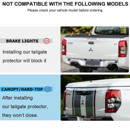 Rear Spoiler Cover For Mitsubishi L200 Triton 2019-2023 MR ABS Tail Gate Rail Guard Truck Cover Protector Car Styling Accessorie