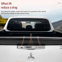 Rear Spoiler Cover For Mitsubishi L200 Triton 2019-2023 MR ABS Tail Gate Rail Guard Truck Cover Protector Car Styling Accessorie