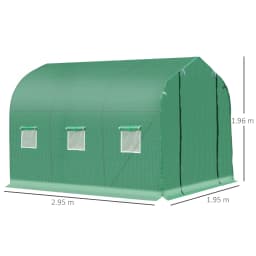 Walk-In Polytunnel Round / Gable Top Garden Greenhouse Heat Shed 3 X 2 X 2 m