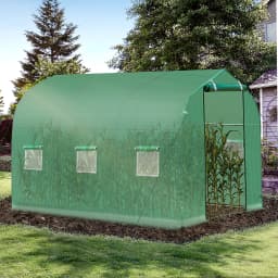 Walk-In Polytunnel Round / Gable Top Garden Greenhouse Heat Shed 3 X 2 X 2 m