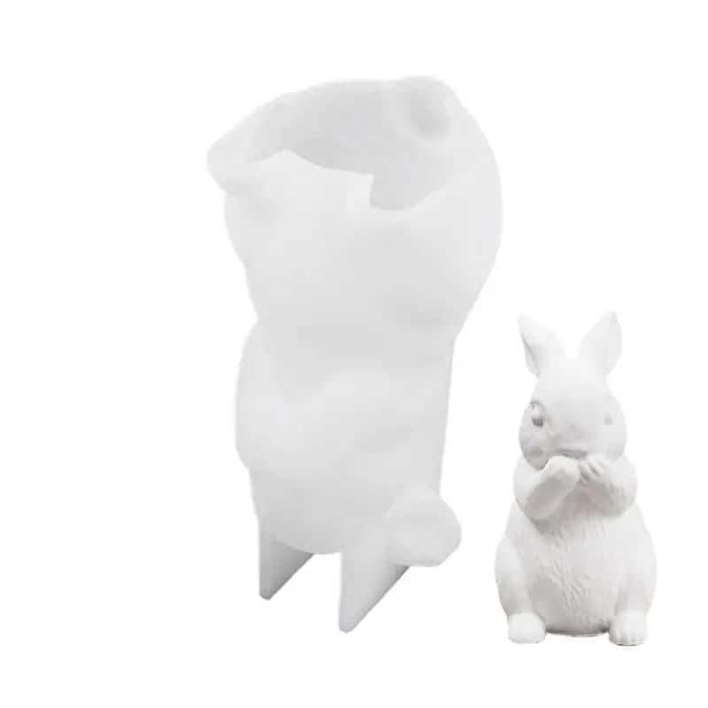 2025 Easter Bunny Silicone Mold Easy Release Rabbit Aromatherapy Soap Candle Molds Resin Craft Making Supplies Home Decor