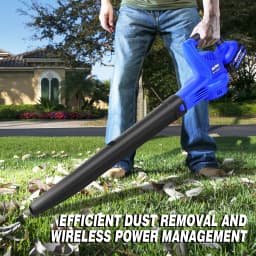 Cordless Leaf Blower 21V with 4.0Ah Battery and Charger,220CFM 110MPH Electric Air Blower for Cleaning Garden Lawn Care