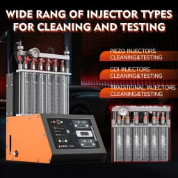 ANCEL ANJ600 GDI Piezo EFI FEI Piezoelectric Fuel Injector Cleaner & Tester Machine 6 Cylinders for Car Motorcycle Cleaning
