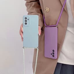 A 55 35 25 15 S 24 Crossbody Lanyard Case For Samsung Galaxy A55 A35 A25 A15 A05s S24 Plus Ultra 5g M34 Cord Silicone Back Cover