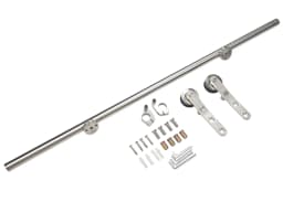 Sliding Ladder Hardware Home Office Library Ladder Rolling Track Stainless Steel Brushed 100CM, # FS-LADDER-SS