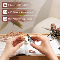 ROKR Rhinoceros Beetle Model Building Kits Mechanical 3D Puzzles Games Birthday Easy Assembly Mechanical Design Toys