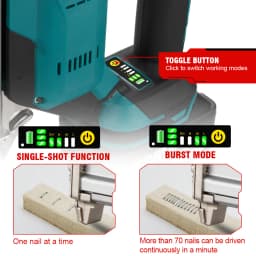 ONEVAN Brushless Electric Nail Gun 1022J Cordless Stapler Framing Nailer Tacker Furniture Power Tool For Makita 18V Battery Pin