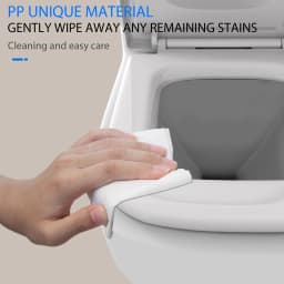 Toilet Seat Square Shape Soft Close with Quick Release Hinges, Anti-Bacterial WC Seat with Sturdy Polypropylene, Easy to Clean