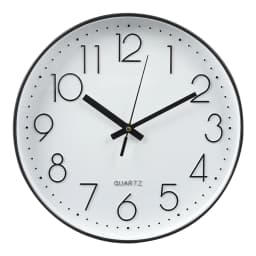 Voltsify 12 Inch Minimalist Wall Clock with Arabic Numerals White