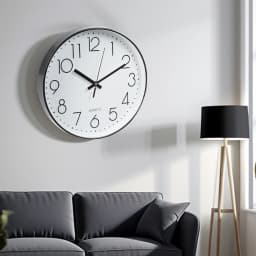 Voltsify 12 Inch Minimalist Wall Clock with Arabic Numerals White