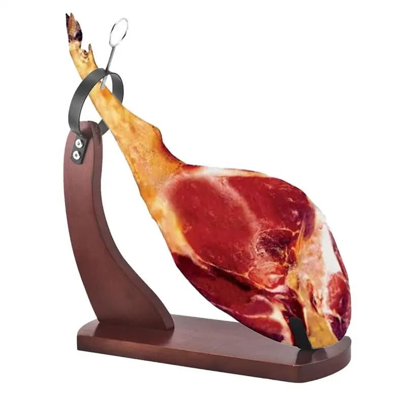 Spain Ham Holder Wooden Ham Carving Rack With Non-Slip Pad Stable And Durable Kitchen Stand Non-Slip Ham Stand
