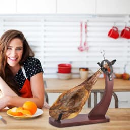 Spain Ham Holder Wooden Ham Carving Rack With Non-Slip Pad Stable And Durable Kitchen Stand Non-Slip Ham Stand