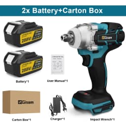 Gisam 520N.M Brushless Electric Impact Wrench Cordless Electric Wrench 1/2inch for Makita 18V Battery Pin Screwdriver Power Tool