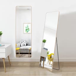 【Lifeideas】Aesthetic Large Dressing Mirror Dressing Plastic Design Full Body Mirror Bathroom Glass Wall Decoration