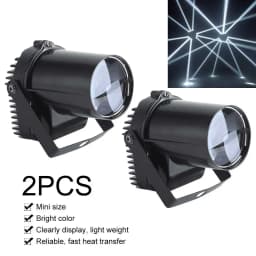 U'King 2PCS Mini LED Pinspot Beam Spotlight 5W Super Bright Lamp White Light Stage Lighting Effect for DJ Disco Party Bar Xmas